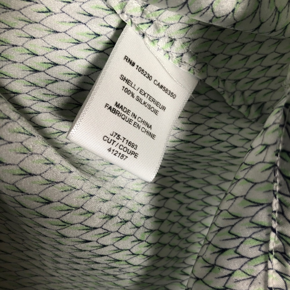 Joie Fifi Silk Blouse Light Green Small - Picture 8 of 11